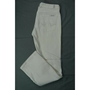 7 For All Mankind Embellished 'A' Pocket Stretch Denim Jeans. Women's 27, EUC!!